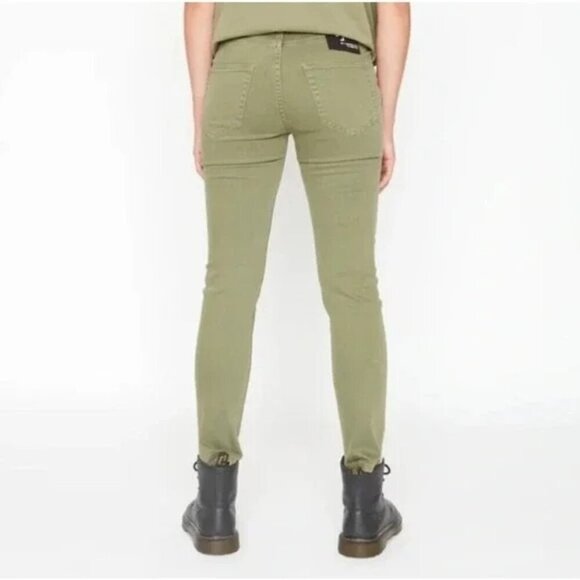 New Sandrine Rose by Free People Army Green Skinny Jeans‎ Women's Size 26 NWT - Picture 2 of 14